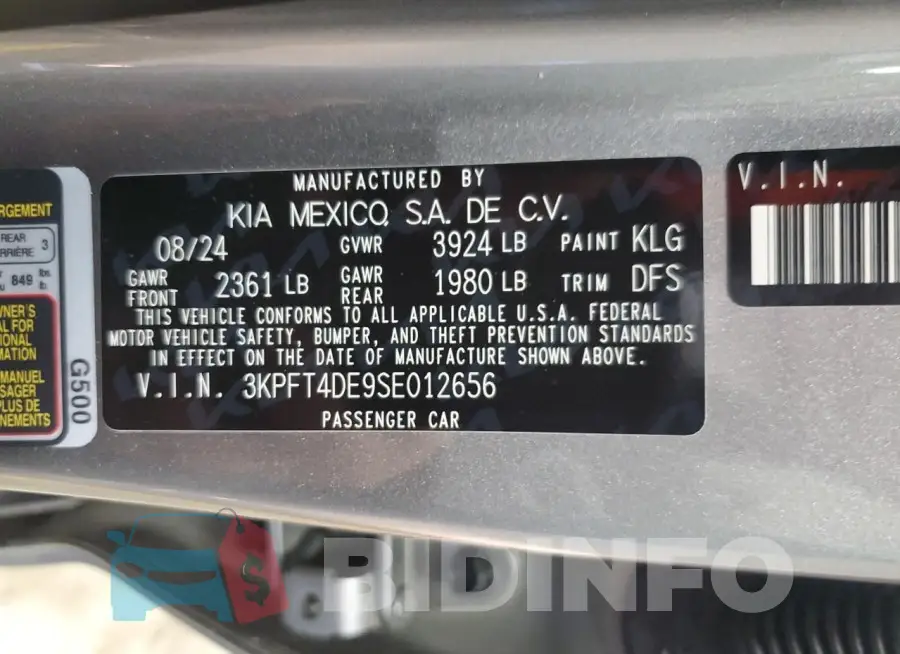 3KPFT4DE9SE012656 Photo# 13