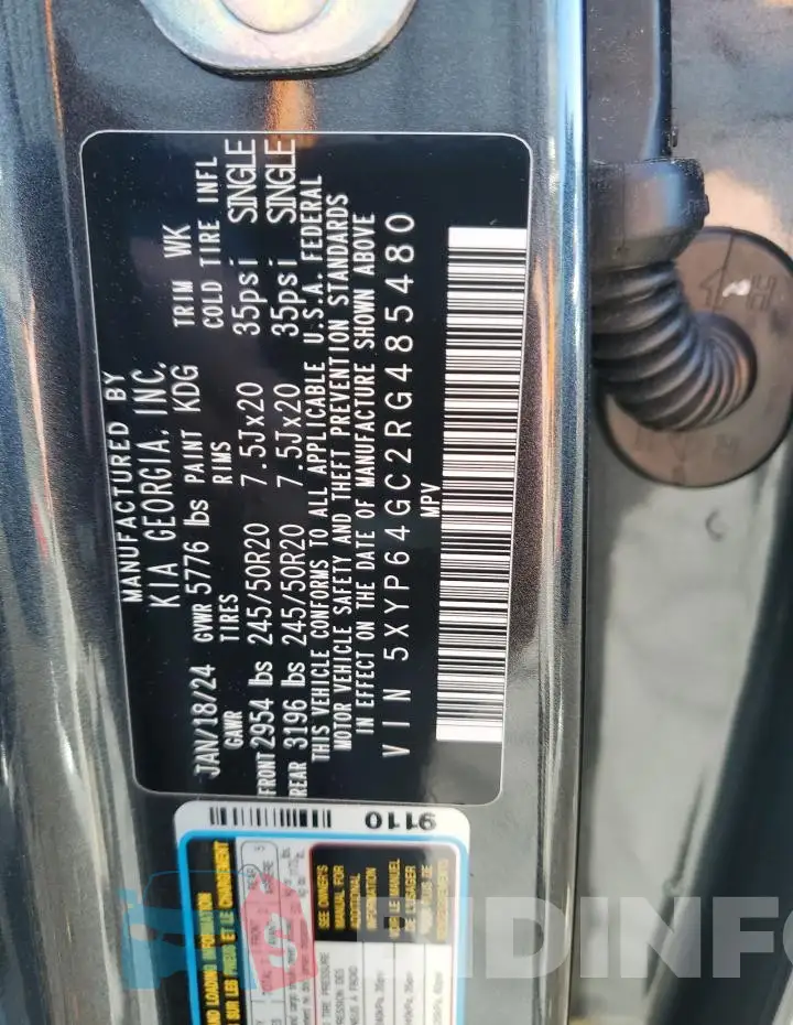 5XYP64GC2RG485480 Photo# 13