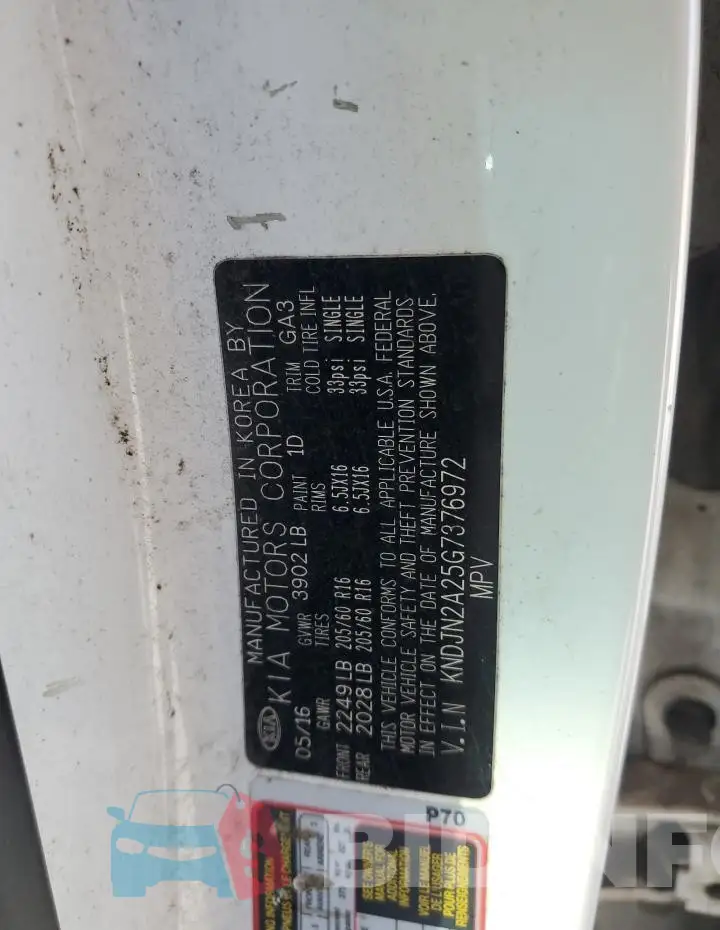 KNDJN2A25G7376972 Photo# 12