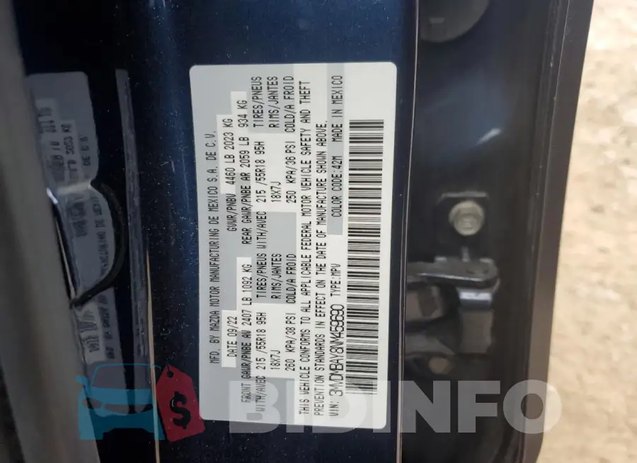 3MVDMBAY8NM459690 Photo# 12