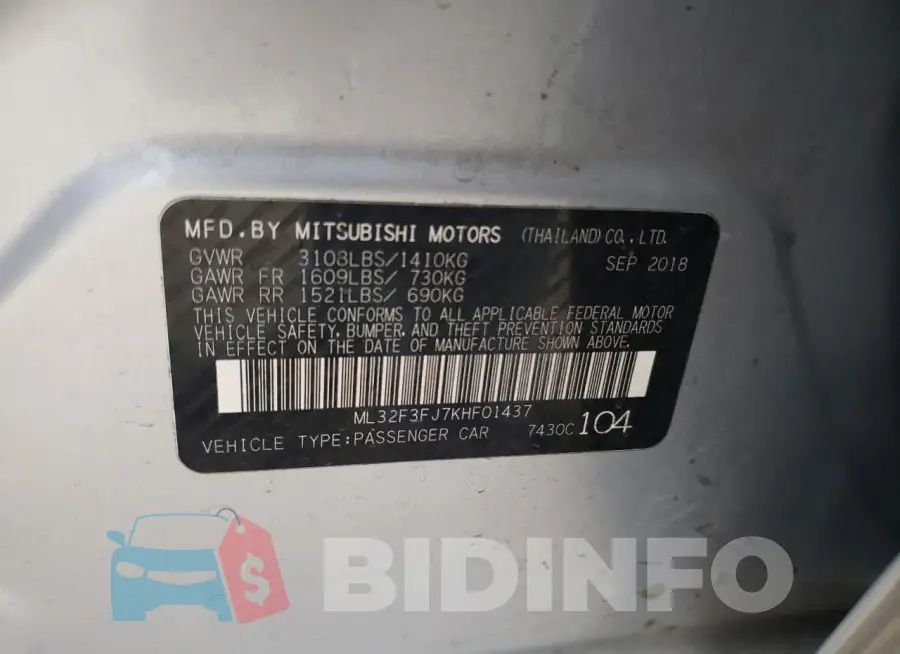ML32F3FJ7KHF01437 Photo# 12