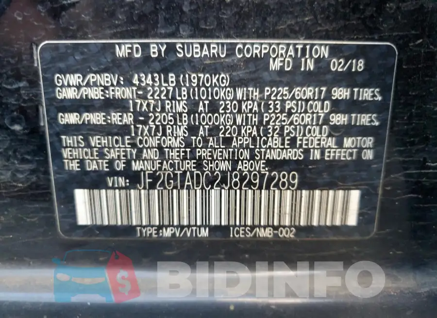 JF2GTADC2J8297289 Photo# 13