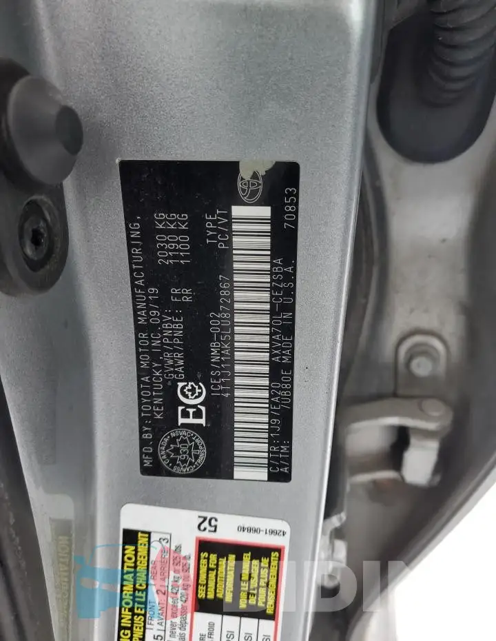 4T1J11AK5LU872867 Photo# 13