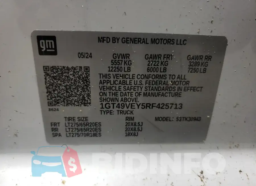 1GT49VEY5RF425713 Photo# 12