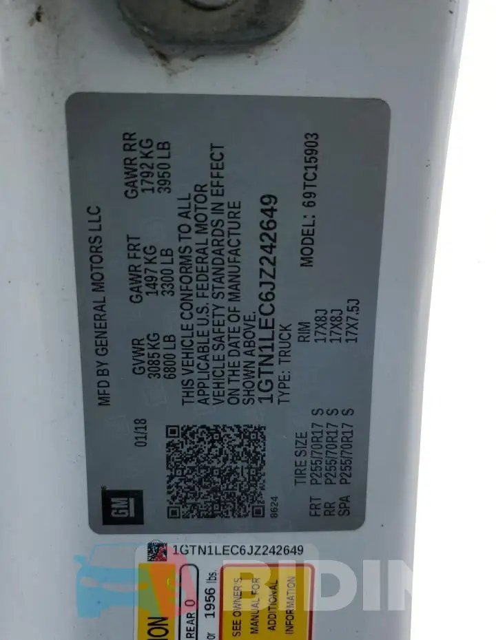 1GTN1LEC6JZ242649 Photo# 12