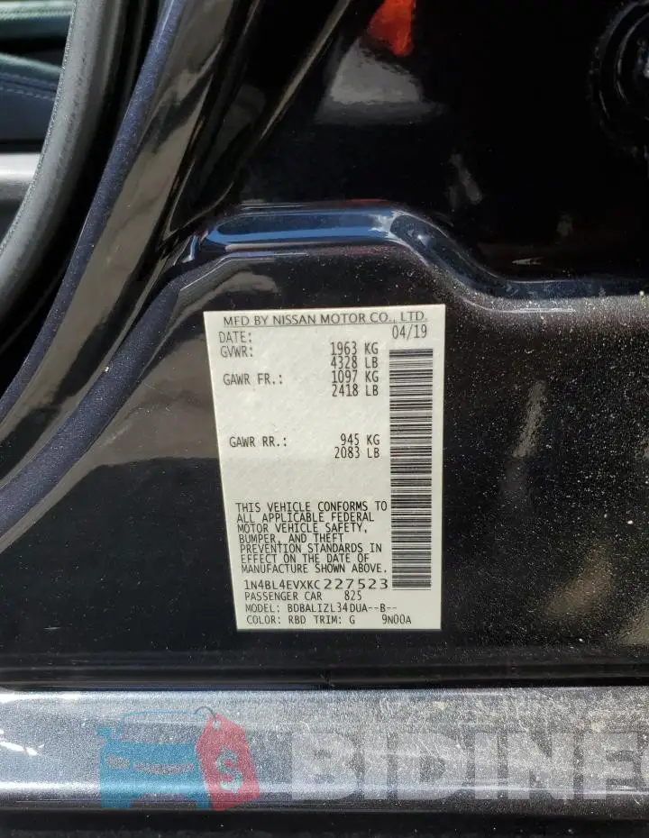 1N4BL4EVXKC227523 Photo# 12