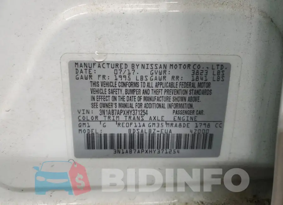 3N1AB7APXHY371254 Photo# 12
