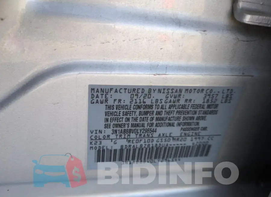 3N1AB8BV0LY296544 Photo# 12
