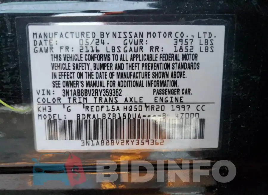 3N1AB8BV2RY359362 Photo# 13