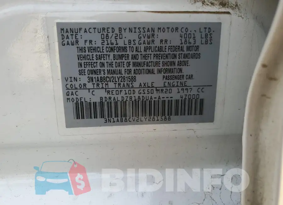 3N1AB8CV2LY281588 Photo# 12