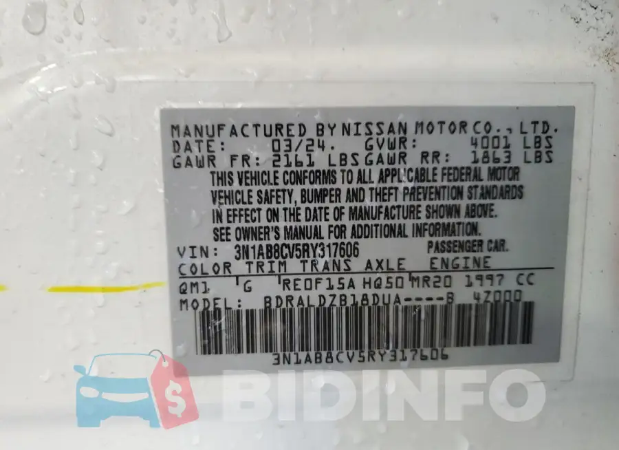 3N1AB8CV5RY317606 Photo# 12