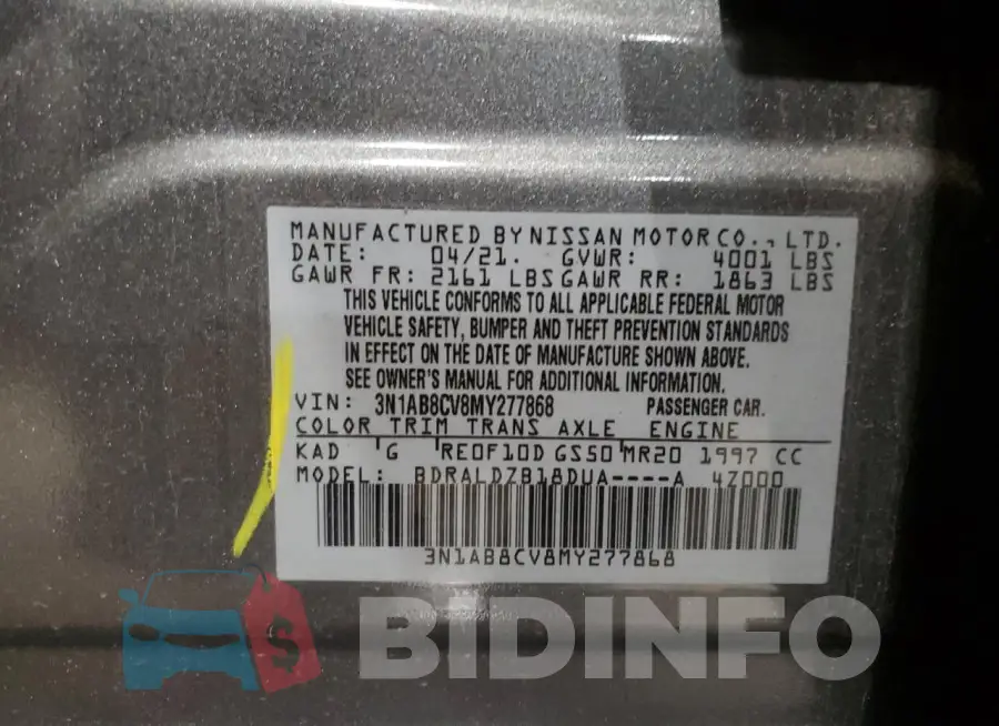 3N1AB8CV8MY277868 Photo# 12