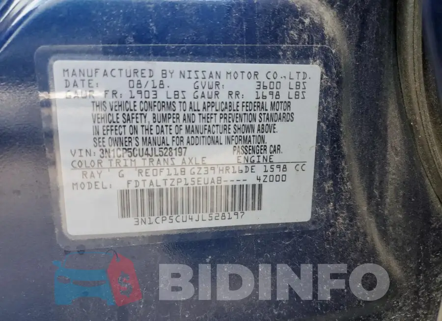 3N1CP5CU4JL528197 Photo# 13