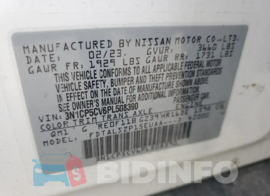 3N1CP5CV6PL508390 Photo# 13