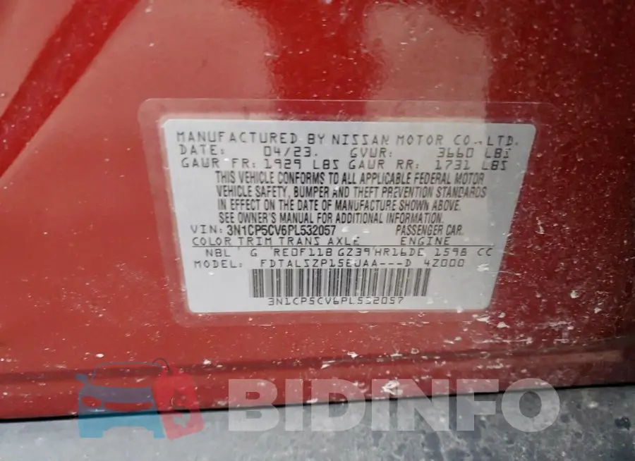 3N1CP5CV6PL532057 Photo# 13