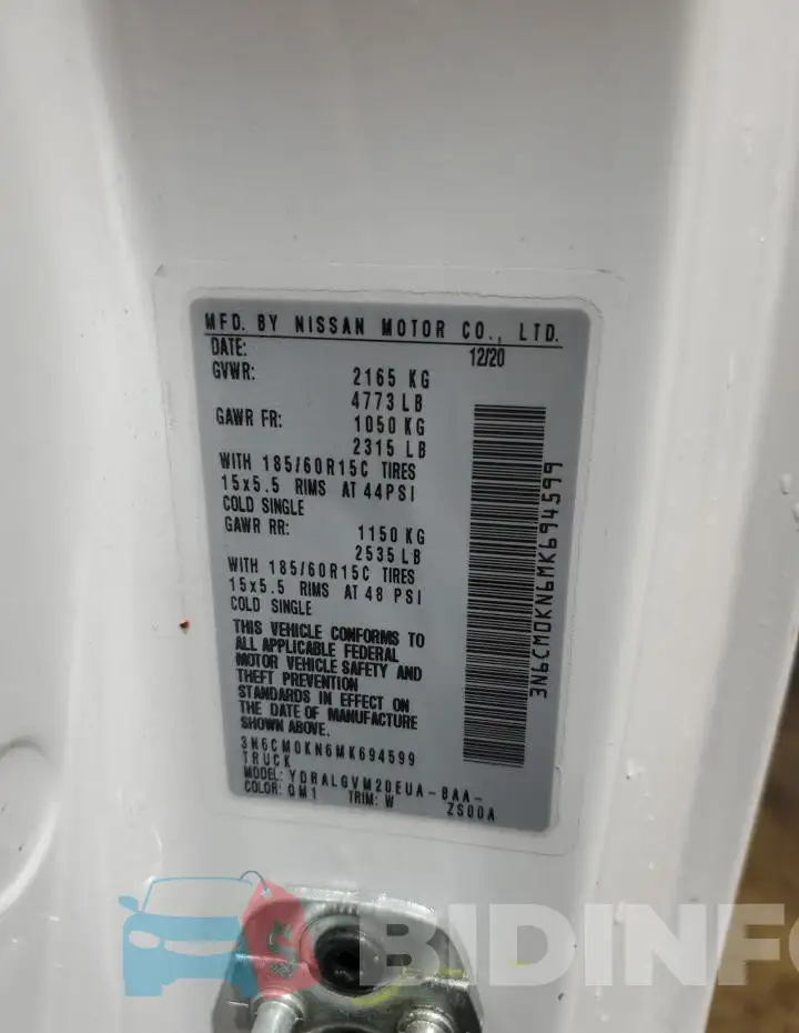3N6CM0KN6MK694599 Photo# 13