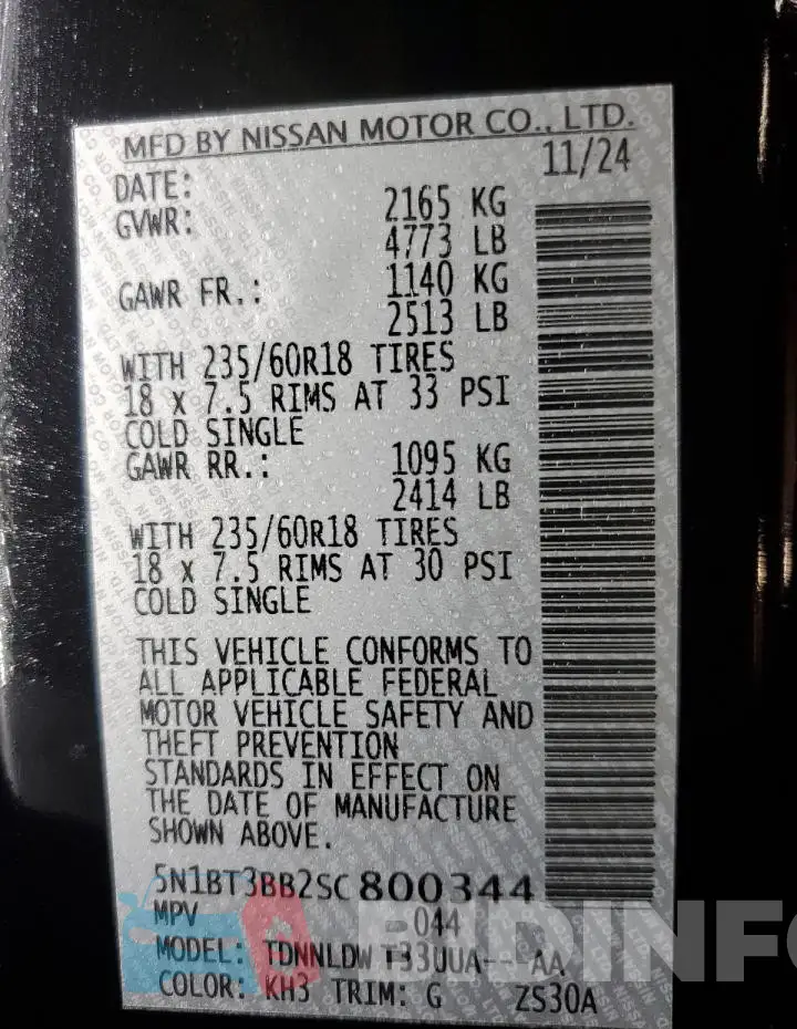 5N1BT3BB2SC800344 Photo# 14