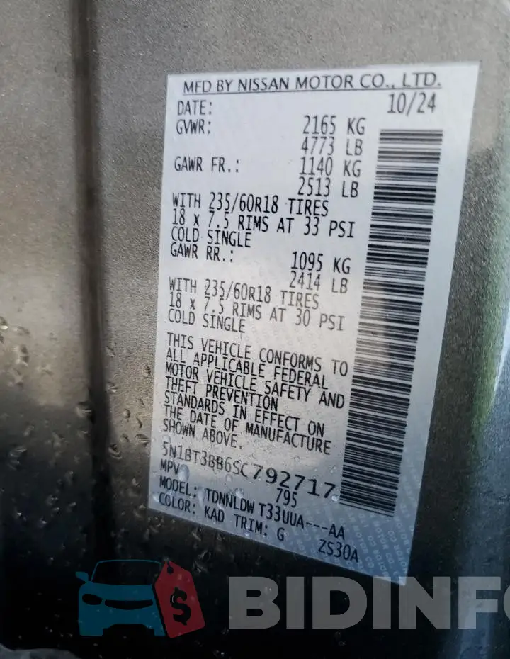 5N1BT3BB6SC792717 Photo# 13