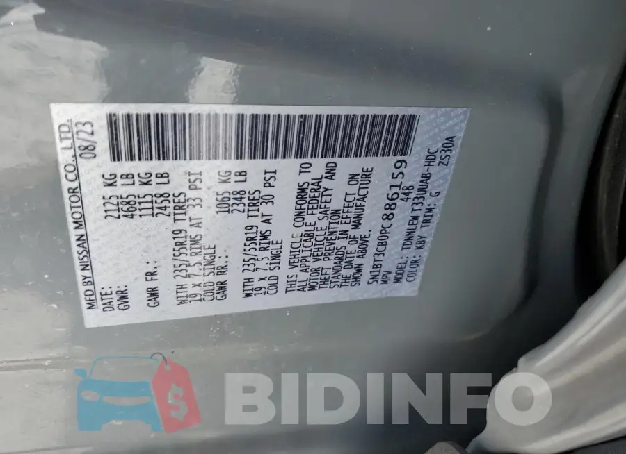 5N1BT3CB0PC886159 Photo# 14