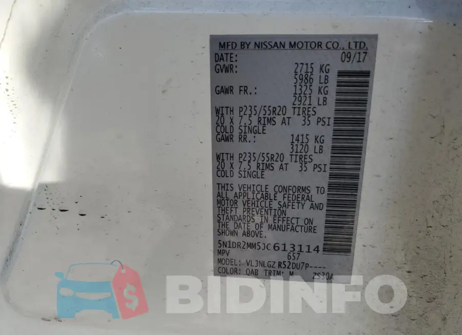 5N1DR2MM5JC613114 Photo# 13