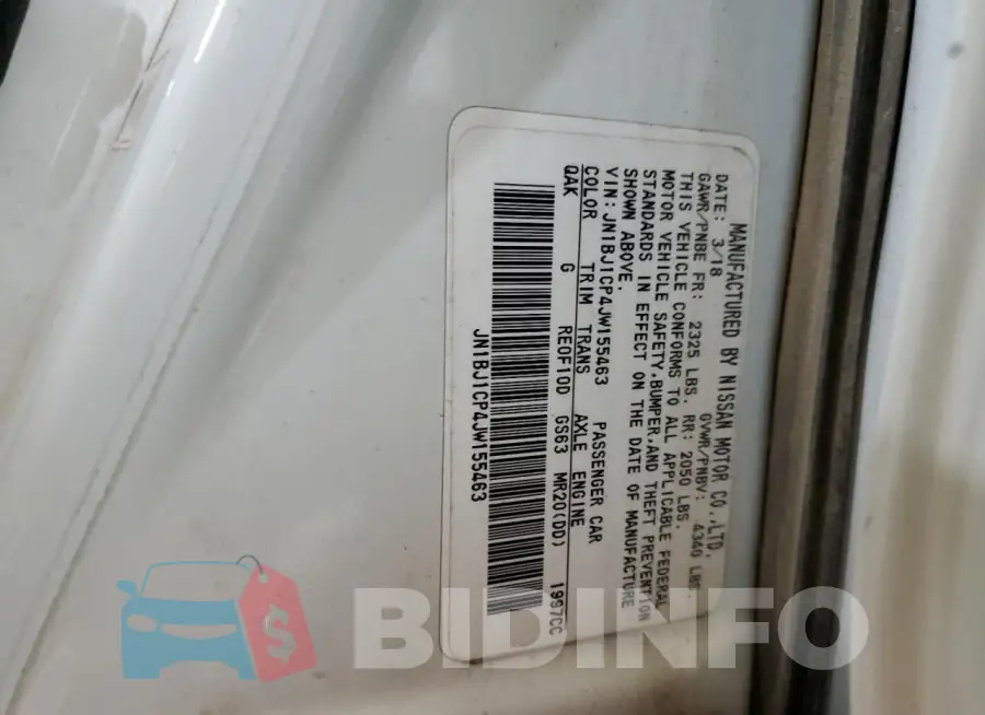 JN1BJ1CP4JW155463 Photo# 13