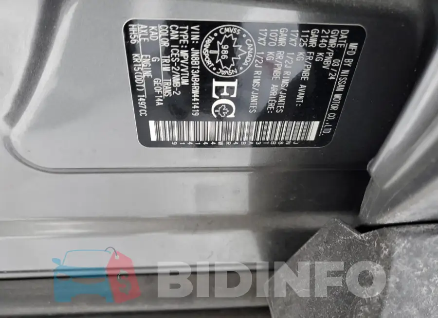 JN8BT3AB4RW441419 Photo# 13
