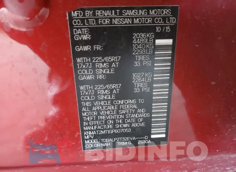 KNMAT2MT1GP607053 Photo# 12