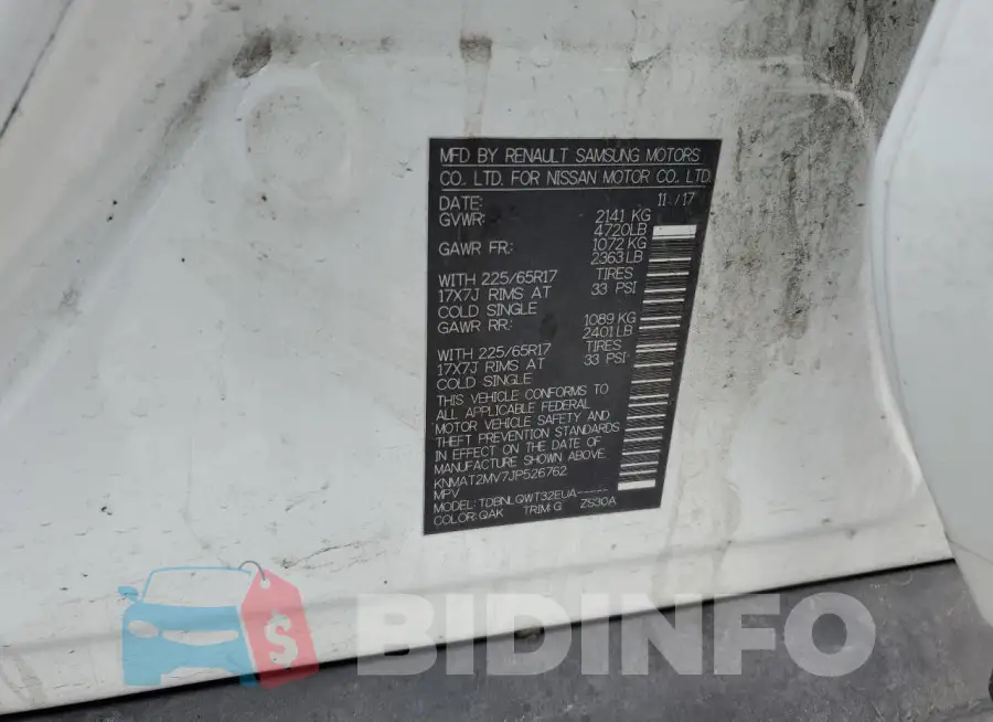 KNMAT2MV7JP526762 Photo# 13