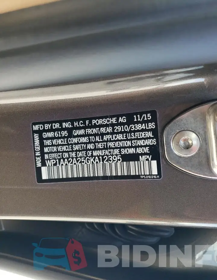WP1AA2A25GKA12395 Photo# 14