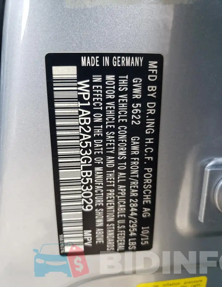 WP1AB2A53GLB53029 Photo# 13