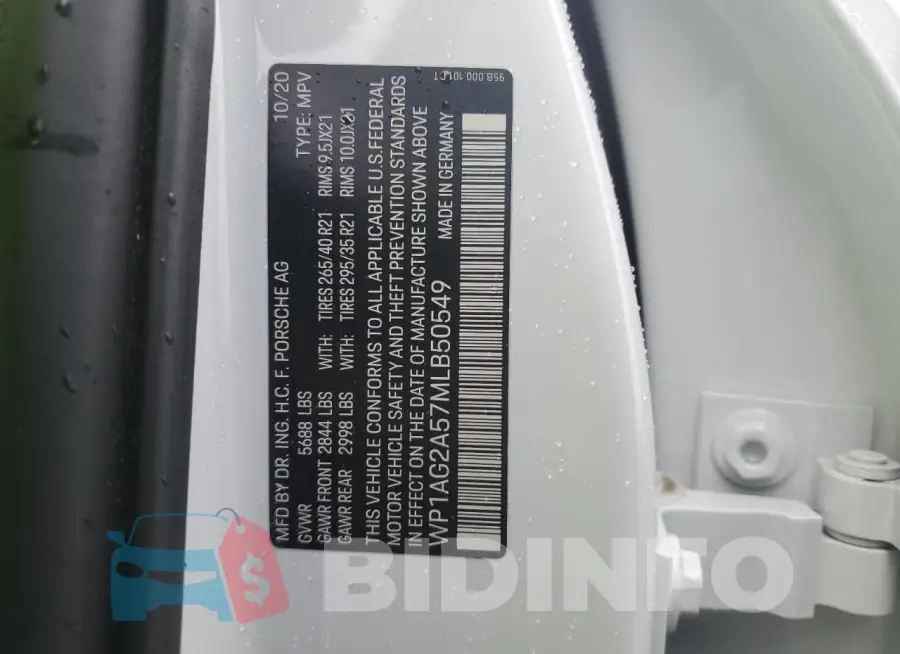 WP1AG2A57MLB50549 Photo# 13