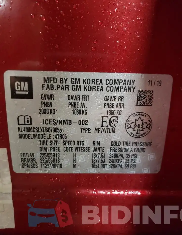KL4MMCSLXLB070655 Photo# 12