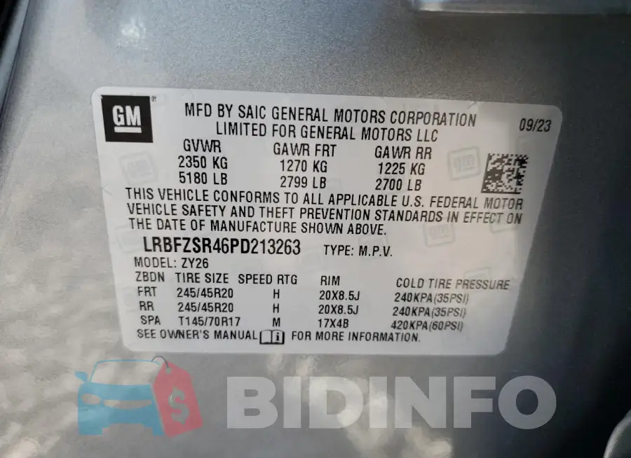 LRBFZSR46PD213263 Photo# 14
