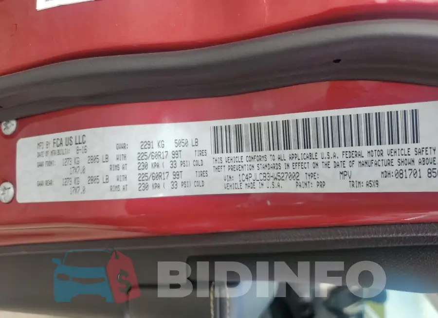 1C4PJLCB3HW527002 Photo# 13