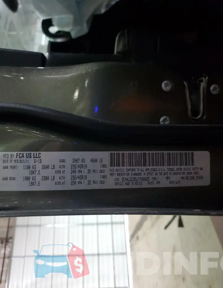 3C4NJDCB9JT456025 Photo# 14