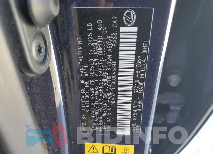 58ABZ1B15KU045848 Photo# 13