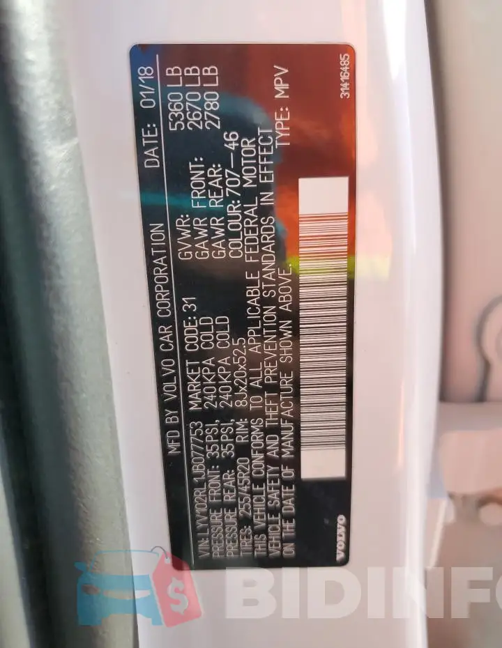 LYV102RL1JB077753 Photo# 14