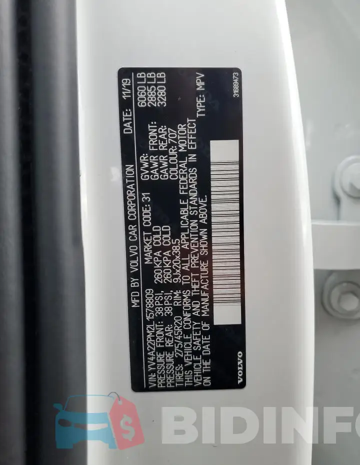 YV4A22PM2L1578809 Photo# 13