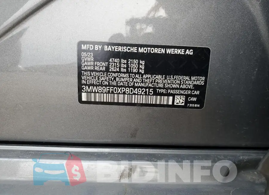 3MW89FF0XP8D49215 Photo# 12