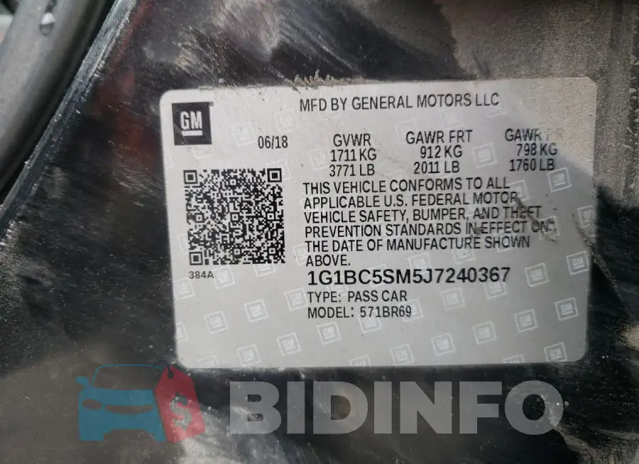 1G1BC5SM5J7240367 Photo# 13