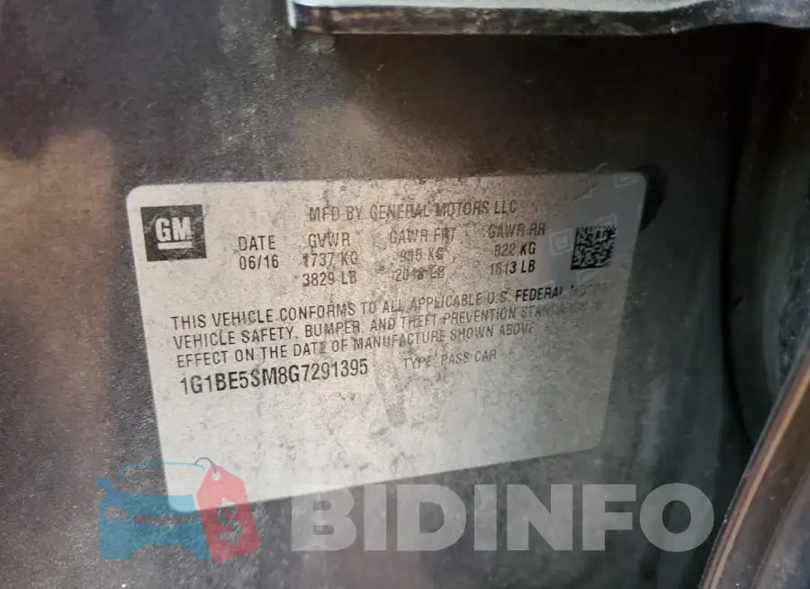 1G1BE5SM8G7291395 Photo# 13