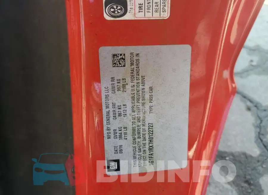 1G1FA1RX7H0122727 Photo# 13