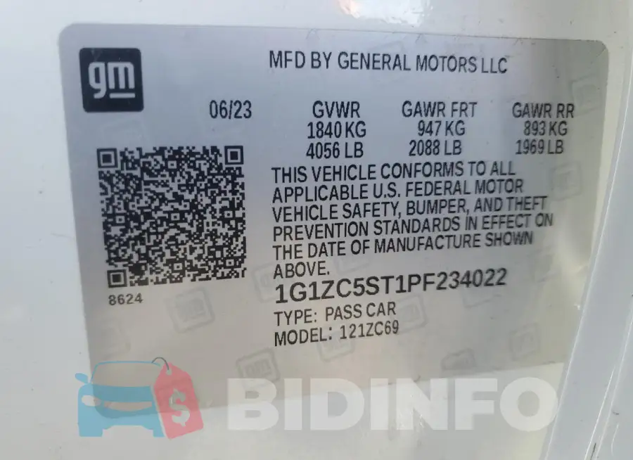 1G1ZC5ST1PF234022 Photo# 12