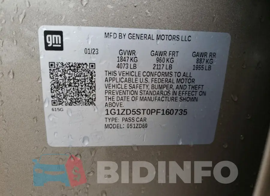 1G1ZD5ST0PF160735 Photo# 13