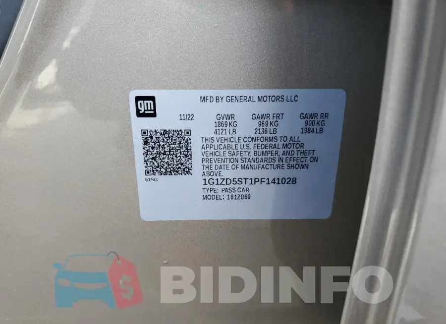 1G1ZD5ST1PF141028 Photo# 13