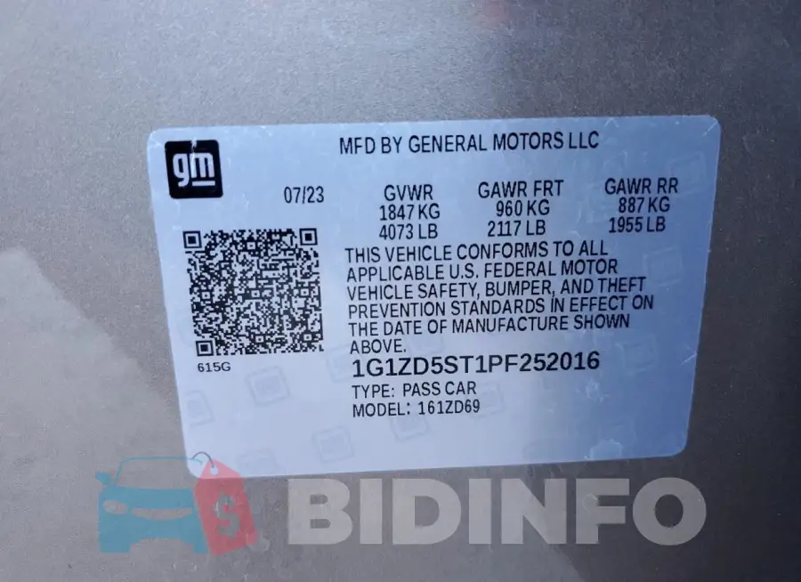 1G1ZD5ST1PF252016 Photo# 12