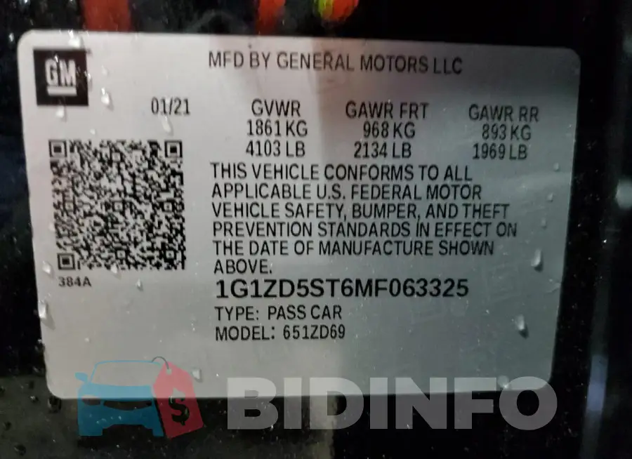 1G1ZD5ST6MF063325 Photo# 12