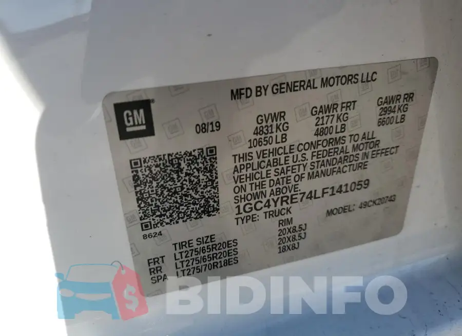 1GC4YRE74LF141059 Photo# 12