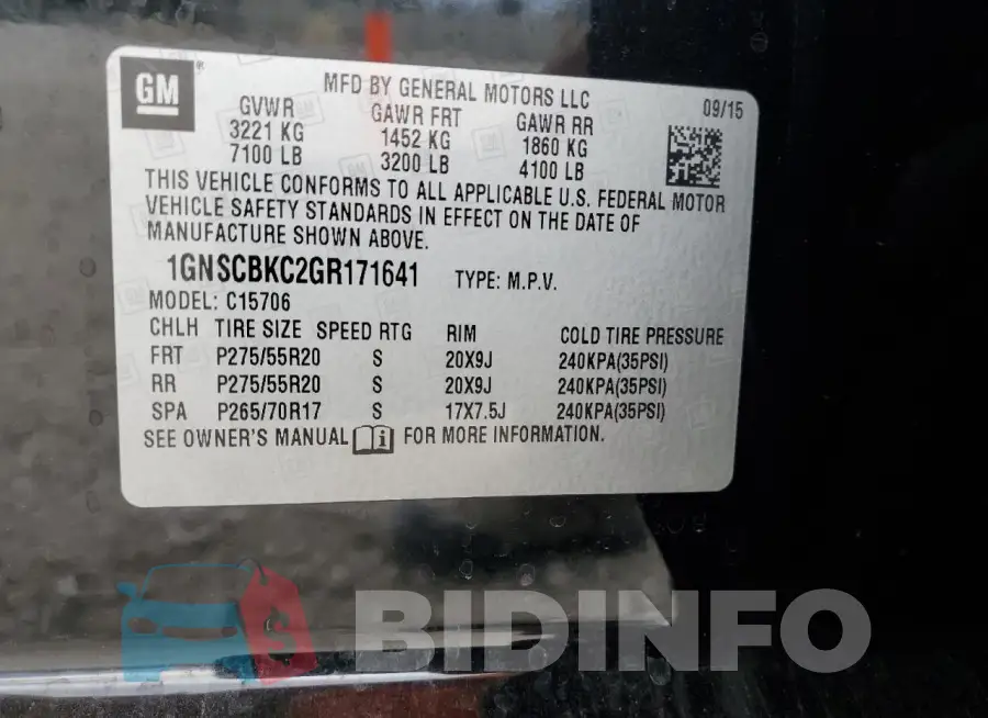 1GNSCBKC2GR171641 Photo# 13
