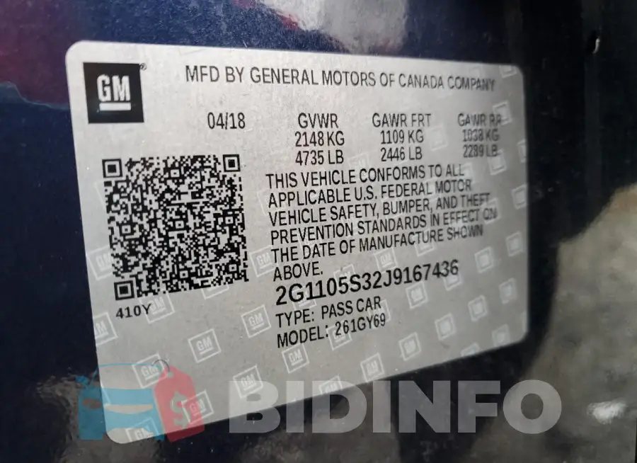 2G1105S32J9167436 Photo# 12
